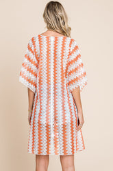 Cotton Bleu by Nu Label Multi-Colored Crochet Lace Beach Cover-Up